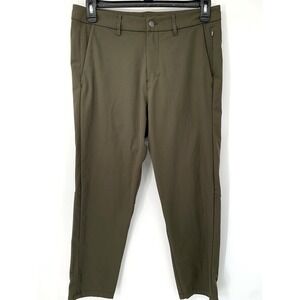 Lululemon Lab Tapered Pants Mens 32 Olive Green LM5524S Articulated Commuter